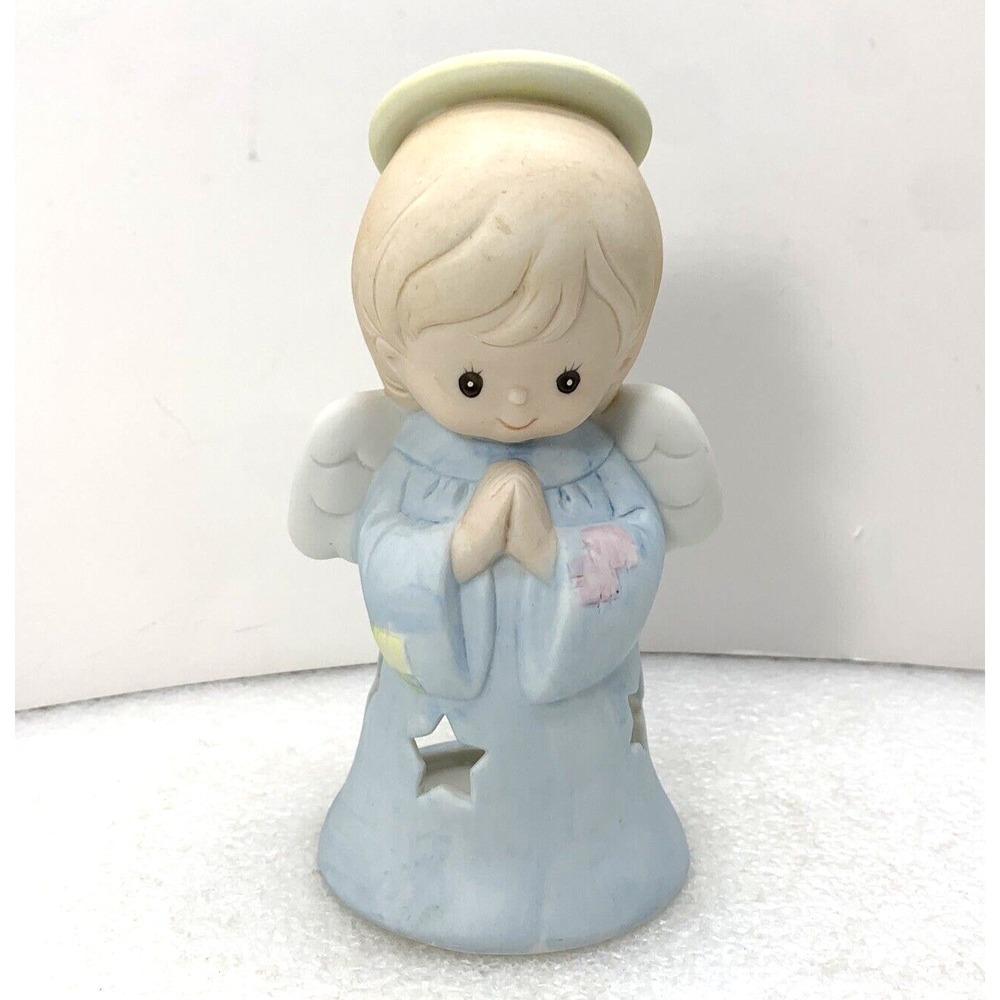 Vintage Trenditions‎ 6" Praying Angel Veramic Candle Tealight Votive Holder